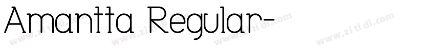 Amantta Regular字体转换
